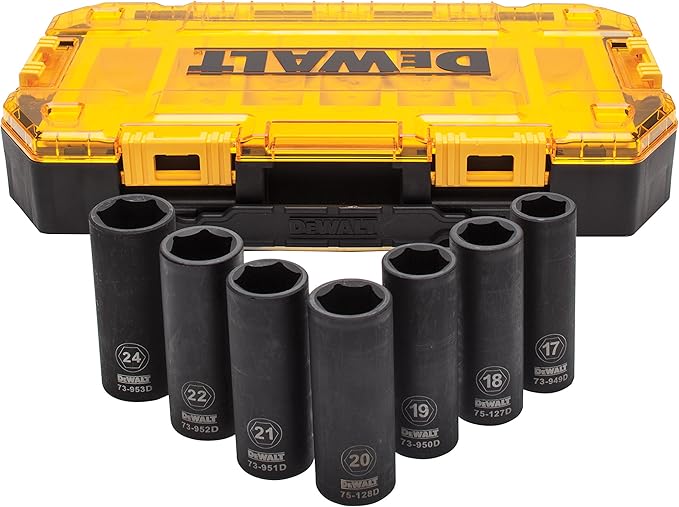 JUEGO DE LLAVES DE CUBO PROFUNDO, DEWALT DWMT74736