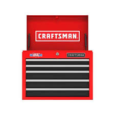 CAJA PARA HERRAMIENTAS METALICA DE 26" CON LLAVE Y 5 CAJONES, MARCA CRAFTSMAN, MODELO CMST98263RB