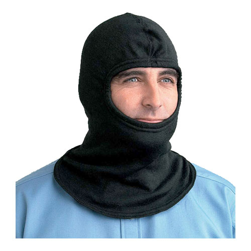 CAPUCHA DE CORTE CLASICO, FABRICADA CON CARBONO, NO ES INFLAMABLE NI SE DERRITE, TIENE UNA CLASIFICACION DE 32 ATPV, EPI 3 CUMPLE CON LAS NORMAS DE RENDIMIENTO NFPA 70E Y ASTM F1506, MARCA CPA, MODELO KC-51