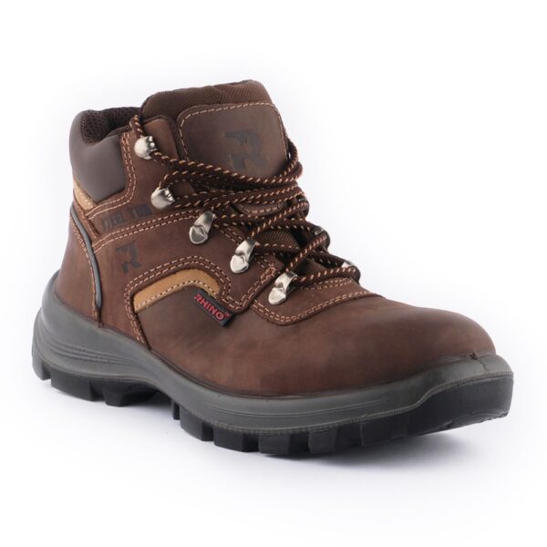 CALZADO INDUSTRIAL RHINO COLOR CAFÉ, TALLA # 42