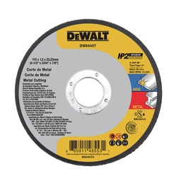 [DW84407] DISCO PARA CORTE DE METAL DE 4-1/2" X 3/64" X 7/8", MARCA DEWALT, MODELO DW84407