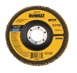 [DW8310-AR(BR)] DISCO PARA LIJAR DE ZIRCONIO DE 4-1/2"X7/8", GRANO 120, PARA ACERO INOXIDABLE, MARCA DEWALT, MODELO DW8310-AR (BR)