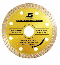 [BS301104] DISCO DIAMANTADO PARA CORTE DE CERAMICA O CONCRETO DE 4 1/2", BOSI TOOLS, BS301104