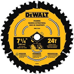 [DWA171424B10] DISCO PARA SIERRA DE 7-1/4" 24T, MARCA DEWALT, MODELO DWA171424B10