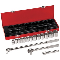[KLEIN65512] JUEGO DE CUBOS DE 1/2", DE 16 PIEZAS, DE 7/16" A 1-1/4", MARCA KLEIN TOOLS, MODELO 65512