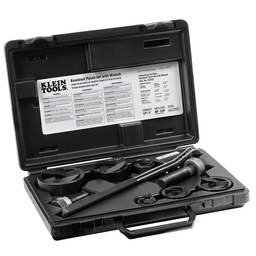 [KLEIN53732SEN] JUEGO DE SACABOCADOS CON MATRACA DE 9 PIEZAS, DE 1/2" A 2", MARCA KLEIN TOOLS, MODELO 53732SEN