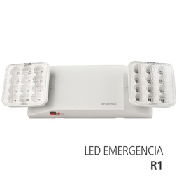 [SYLVANIA-P23342-39] LAMPARA DE EMERGENCIA LED R1, 2X1.6W, 140 LUMEN, 6500K, 120-277V, 25000 HRS, 90 MIN, MARCA SYLVANIA, MODELO P23342-39