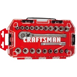 [CRAFTSMAN-CMMT12015] JUEGO DE CUBOS DE 1/2" DE 22 PIEZAS, EN PULGADAS Y MILIMETRO, MARCA CRAFTSMAN, MODELO CMMT12015